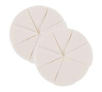 BESTYASH 2 Sets Latex Makeup Sponges Wedge Makeup Tool White Small Size Avoid Cosmetic Waste Valentine's Day and Mother's Day