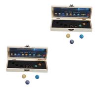 BESTYASH 2 Sets Nine Planets Model Ornament Educational Solar System Decor for Home Display and Teaching Unique Planet Decor for Astronomy and Collectibles