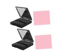 BESTYASH 2 Sets Oil Control Blotting Sheets of Makeup Oil Absorbing Paper with Mirror Case and Puff for Oily Skin Compact Design for Cleaning and Touch Ups Anytime