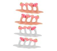 BESTYASH 2 Sets Silicone Toe Separators for Men Women and Soft Nail Spacers for Pedicure and Manicure Bunion Toe Spacer for Improved Alignment and Nail Art Precision for Salon and Home Use