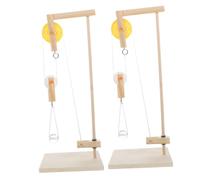 BESTYASH 2 Sets Teaching Pulley Block Model Science Experimental Tool Stem Education Kit for Elementary Students DIY Physics Handcraft Science Learning
