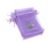 BESTYASH 20 Pcs Lavender Sachets Empty Mesh Bags Drawstring Organza Pouch for Packing Dried Herbs Spices and Small Accessories Robust Breathable Suitable for Sachets Air Fresheners and