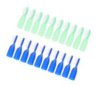 BESTYASH 20 Pcs Mini Toothbrushes for Correctional Facilities Self Harm Prevention Design Soft Finger Sleeve Handle Durable Color Coded for Easy Identification