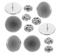 BESTYASH 20 Sets Stainless Steel Brooch Pin Backs with Rounded Corners and Smooth Surface for Craft Making, Not Easy to Scratch Skin, for Parties and Appointments
