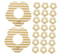 BESTYASH 200pcs Drip Ice Pop Paper Holders Decorative Gold Stripe Ice Cream Cone Sleeves Leak Resistant Popsicles Card for Parties and Weddings Lightweight Safe Paper Material