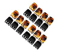BESTYASH 20pcs Acrylic Mini Hair Claw Clips for Small Jaw Clips in Black Tortoiseshell Non-damaging Ergonomic Headdress for Thick Thin and Hair