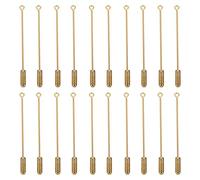 BESTYASH 20pcs Brooch Pins Long Needle Pin Copper Brooch Accessories Simple Fashionable Stylish Decoration Easy to Use for Daily Life Family Gathering