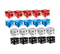 BESTYASH 20pcs Cartoon Dice Foil Balloons Cube Party Decorations for Birthday and Themes Aluminum Film Material in Red Blue White Black Indoor Outdoor Festive Props