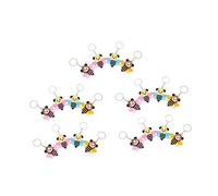 BESTYASH 20pcs Cartoon Keychain Bee Keyring Pendant Handbag Hanging Decor Keychain Pendant