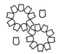 BESTYASH 20pcs Cat Keychain Key Chain Key Holder Hook Spring Snap Keychain Spring Pendant Handmade Metal Keyring for Purse Black Zinc Alloy