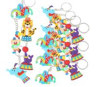 BESTYASH 20pcs Circus Theme Small Keychain Cute Cartoon Key Rings for Backpack Decoration Unique Clown Pendant Gift for Adults Party Favor
