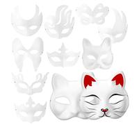 BESTYASH 20pcs DIY Blank Masquerade Masks for Adults Lightweight Pulp Craft Masks for Painting Cosplay Carnival Halloween Party Photo Props
