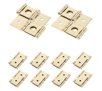 BESTYASH 20pcs Golden Tone Double Acting Furniture Folding Hinges 54x47mm 360° Rotation Swinging Gate and Window Screen Door Hinges for Decorative Partitions