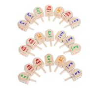 BESTYASH 20pcs Handmade Wooden Dreidels Wood Spinning Tops for Hanukkah Holiday Crafts and Family Games Traditional Chanukah Decorations and Cultural Gifts