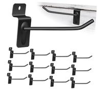 BESTYASH 20pcs Heavy Duty Slatwall Hooks for Garage Storage Metal Wall Hanger Hooks Easy Installation Slatwall Organizers for Home Retail Use