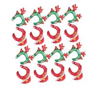 BESTYASH 20Pcs Inflatable Christmas Headbands Lightweight Aluminum Film Xmas Party Favors with Santa Hat Reindeer Antlers Photo Props for Childrens Holiday Celebration and Years Eve Party