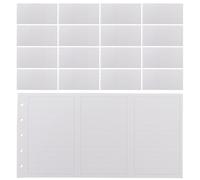 BESTYASH 20pcs Lined Refillable Paper Inserts for Ring Binder Tri-fold Loose Leaf Planner Pages with Precision Lined Layout for Office School Travel and Work Planners