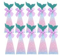 BESTYASH 20pcs Mermaid Candy Boxes Paper Party Favour Containers Cartoon Mermaid Shape Lightweight Easy to Carry Can Be Filled with Candies for Party Decoration