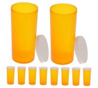 BESTYASH 20pcs Plastic Travel Toiletry Bottles Medicine Vials for Lip Balm Plastic Cap