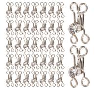 BESTYASH 20pcs Sewing Hooks Hook and Eye Closure Metal Fasteners Silver Retro Style Effective Fastening Clothing for Business Suits Dress Crafting