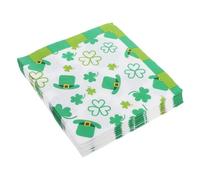BESTYASH 20pcs Shamrock Paper Napkins Reusable Dinner Party Supplies for Patrick's Day for Irish Themed Celebrations and Home Dining Decor
