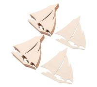 BESTYASH 20pcs Wood Slices Sailboat Wooden Cutout Beige Nautical Unique Design Smooth Surface Easy to Use DIY Summer Decorations for Study and Painting