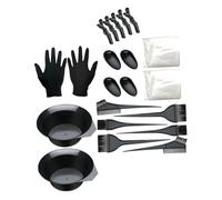 BESTYASH 21pcs Hair Dye Coloring Tools Home Salon Use Includes Mixing Bowl Brushes Gloves Ear Covers for Ages Spa Highlights