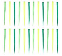 BESTYASH 24pcs Clip in Tinsel Hair Extensions for Women Straight Hair Pieces in Green Neon Yellow and Emerald Easy to Use Lightweight Clips for Glamorous Styles