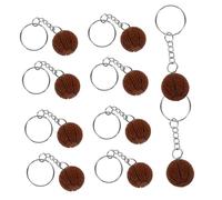 BESTYASH 24pcs Orange Resin Basketball Keychain Creative Sports Keyrings for Bags Backpacks Car Keys Unique Souvenir Pendants for Party Favors