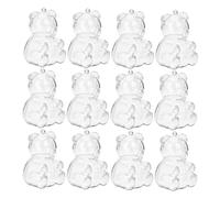 BESTYASH 24pcs Transparent Bear Candy Boxes Clear Treat Containers Cute Bear-shaped Candy Storage for Showers Weddings Party Favors Elegant Packaging