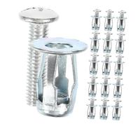 BESTYASH 25 Sets Galvanized Carbon Steel Petal Nut Inserts Threaded Expansion Fixings for Hollow Walls Easy Installation Nut Insert Set for Use