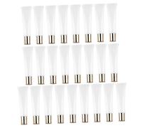 BESTYASH 25pcs Clear Plastic Lip Balm Bottles Refillable Cosmetic Containers Lightweight Easy Squeeze Tubes for DIY Lip Gloss Travel and Daily Use