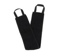 BESTYASH 2pc Long Strip Bath Scrubber Soft Flocking Towel for Tanning Oil Application Comfortable Handle Exfoliating Shower Towel for Beach Use Black