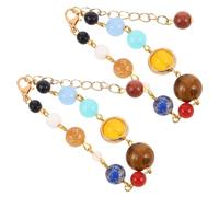 BESTYASH 2pcs Adjustable Solar System Bracelet for Women and Men Natural Stone Beads Representing Eight Planets Vibrant Space Jewelry with Universe Galaxy Design Unique Birthday Gift