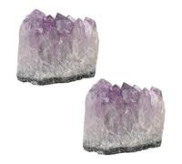 BESTYASH 2pcs Amethyst Natural Ore Decorative Stones for Home Decor Raw Geology Specimens Beautiful Crystals for Jewelry Making and Meditation