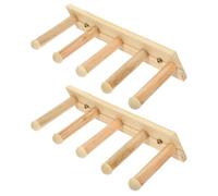 BESTYASH 2pcs Beige Cat Shelf Wall Mounted Stairway for Cats Plastic and Wood Material Not Easy to Slide with Increased Friction Household Furniture for Indoor Climbing