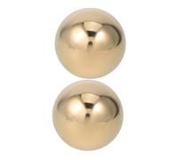 BESTYASH 2pcs Brass Baoding Balls for Hand Strengthening and Wrist Fitness Chinese Exercise Massage Balls with Smooth Surface Portable Grip Strength Trainer for Finger Dexterity and