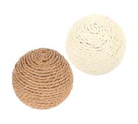 BESTYASH 2pcs Cat Scratcher Balls Cat Scratching Wear Resistant Lightweight Jute Rope Ball for Indoor and Other Pets
