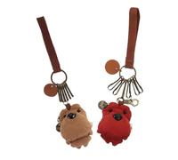BESTYASH 2pcs Cute Bear Keychain Vibrant Three- for Car Keys Backpacks and Purses Korean Design for Couples and Unique Accessories