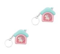 BESTYASH 2pcs Cute Unicorn House Keychain Music Light Decorative Led Keyring for Bags Purses and Car Keys Creative for Friends and Housewarming Celebrations
