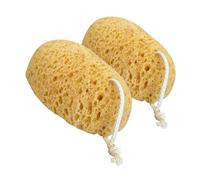BESTYASH 2pcs Double-Sided Exfoliating Shower Sponge for Body Scrubbing Lightweight Bath Sponges with Strong Dirt Absorption Suitable for Dead Skin Removal and Rich Creation Convenient