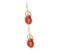 BESTYASH 2pcs Dragon Year Keychain Koi Design Luck Hanging Pendant for Year Celebration Elegant Keyring for Bags and Accessories Enamel Material Symbol of Prosperity and Fortune