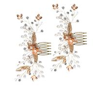 BESTYASH 2pcs Elegant Bridal Hair Combs with Crystal Pearls Secure Comfortable Wedding Hair Accessories for Brides and Bridesmaids Decorative Multi Functional Headpieces for Classic