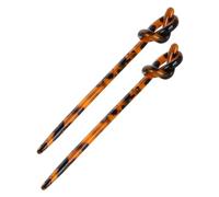 BESTYASH 2pcs Elegant Leopard Print Hair Sticks Vintage Decorative Chopsticks for Long Hair Stylish Accessories for Women Timeless Charm and Modern Fashion Occasion