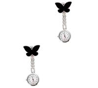 BESTYASH 2pcs Fashionable Nurse Pocket Watch Clip Design Stylish Brooch for Doctors and Nurses Face for Easy Reading Medical Professionals
