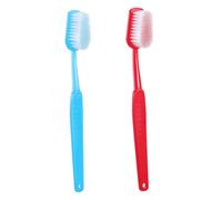 BESTYASH 2pcs Giant Large Mouth Toothbrush Props Dual Sided Fake Funny Photo Booth Accessories for Birthday Parties Social Media Photos and Outdoor Events