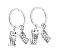 BESTYASH 2pcs Graduation Keychain Calculator Charm Professional Accessory for Accounting Graduates Finance Industry Friends and Colleagues