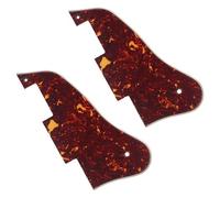 BESTYASH 2pcs Guitar Pickguard Red Turtle Shell Style Adhesive Backing for Acoustic Guitar Scratch Protection Cover Accessory