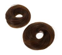 BESTYASH 2pcs Hair Bun Holders Hair Extension Scrunchies Donuts Hairpieces for Women Ponytail Chignon Wig Accessories