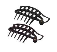 BESTYASH 2PCS Hair Bun Maker Black Hair Styling Tool for Women Quick French Twist Disk for Parties and Daily Use